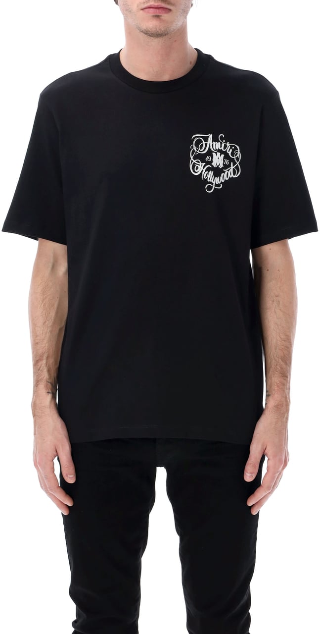 Amiri Hollywood Tee Nero Zwart