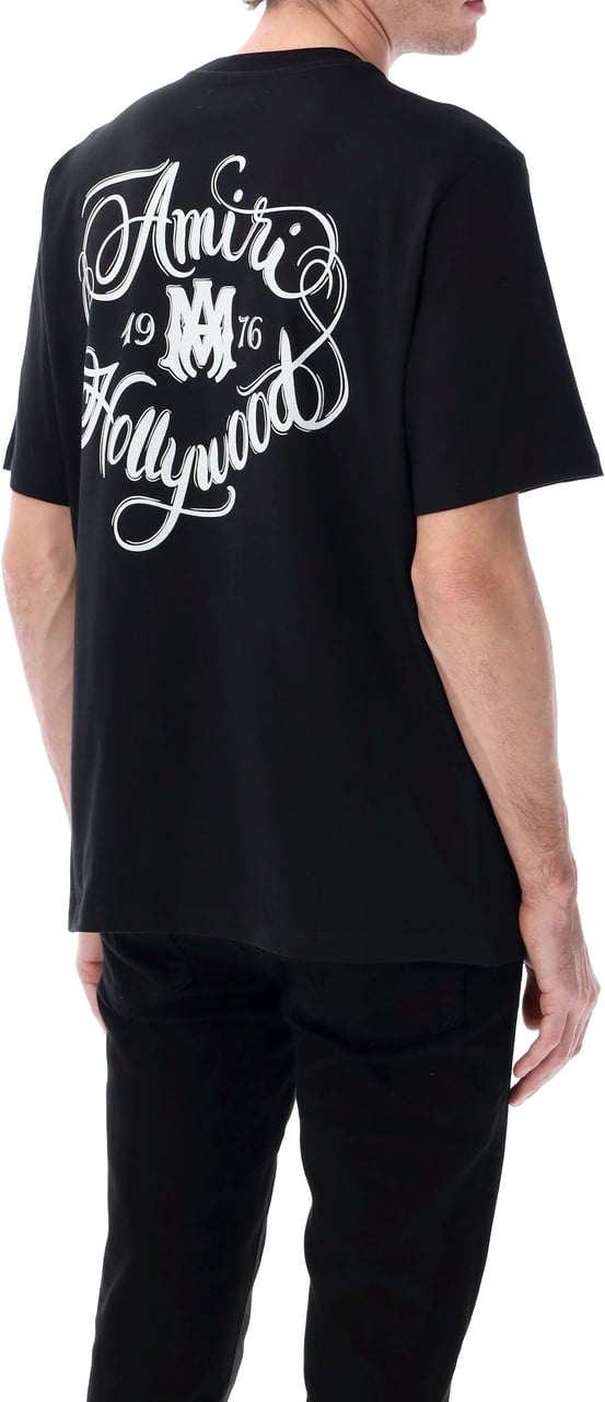 Amiri Hollywood Tee Nero Zwart