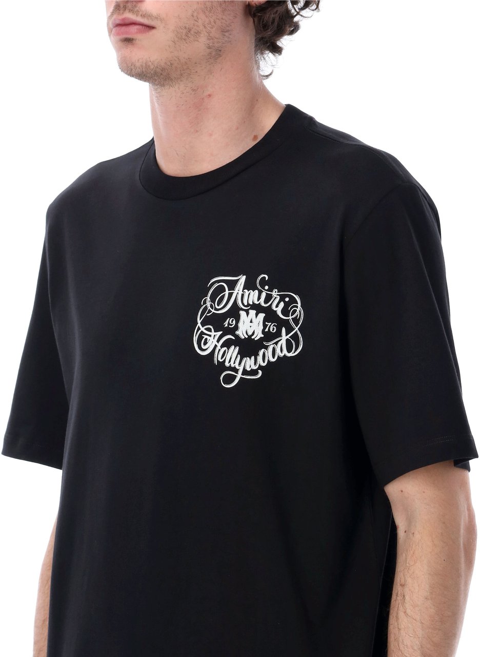 Amiri Hollywood Tee Nero Zwart