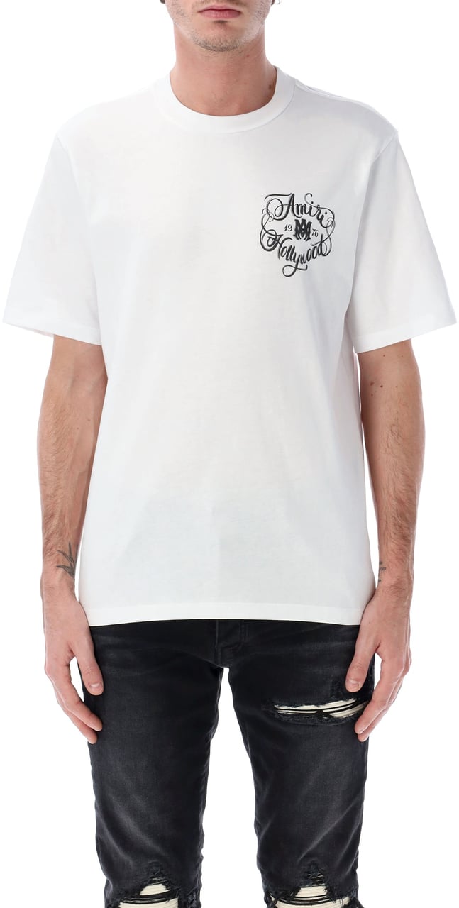 Amiri Hollywood Tee Bianco Wit
