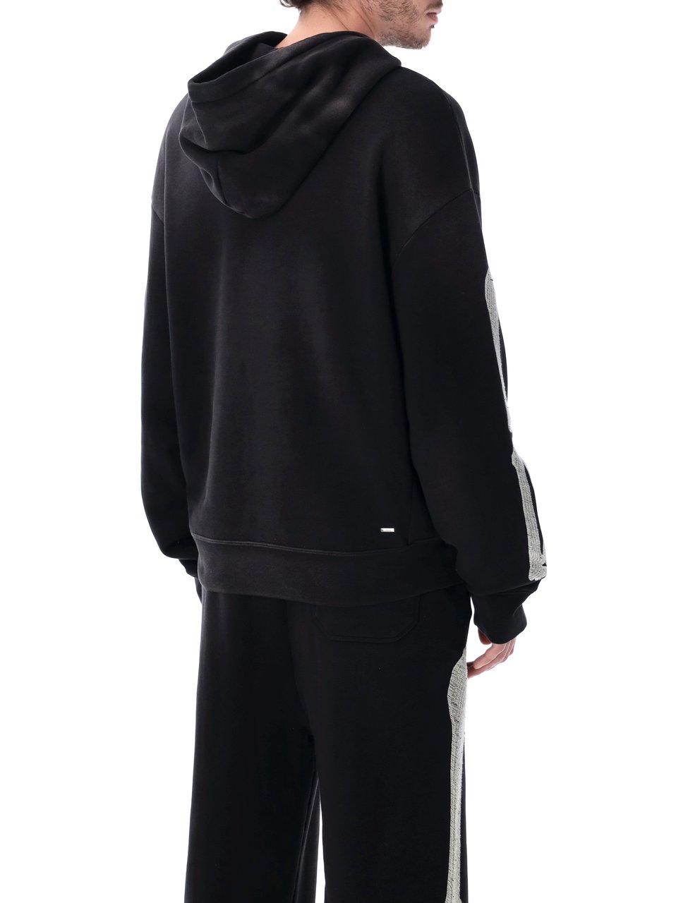 Amiri Bones Relaxed Fit Black Hoodie Zwart