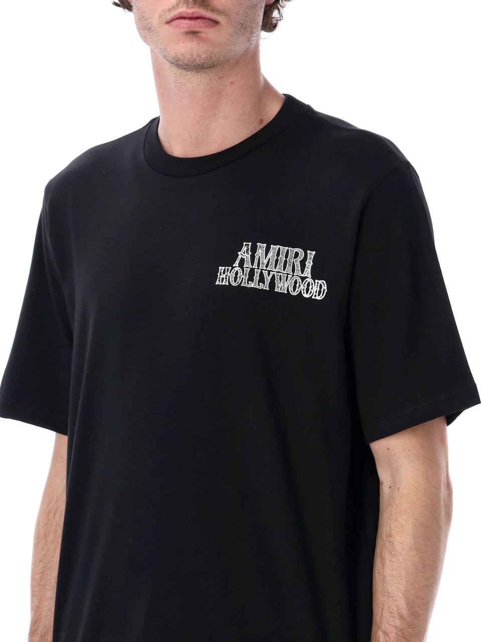 Amiri Hollywood Script Tee Nero Zwart