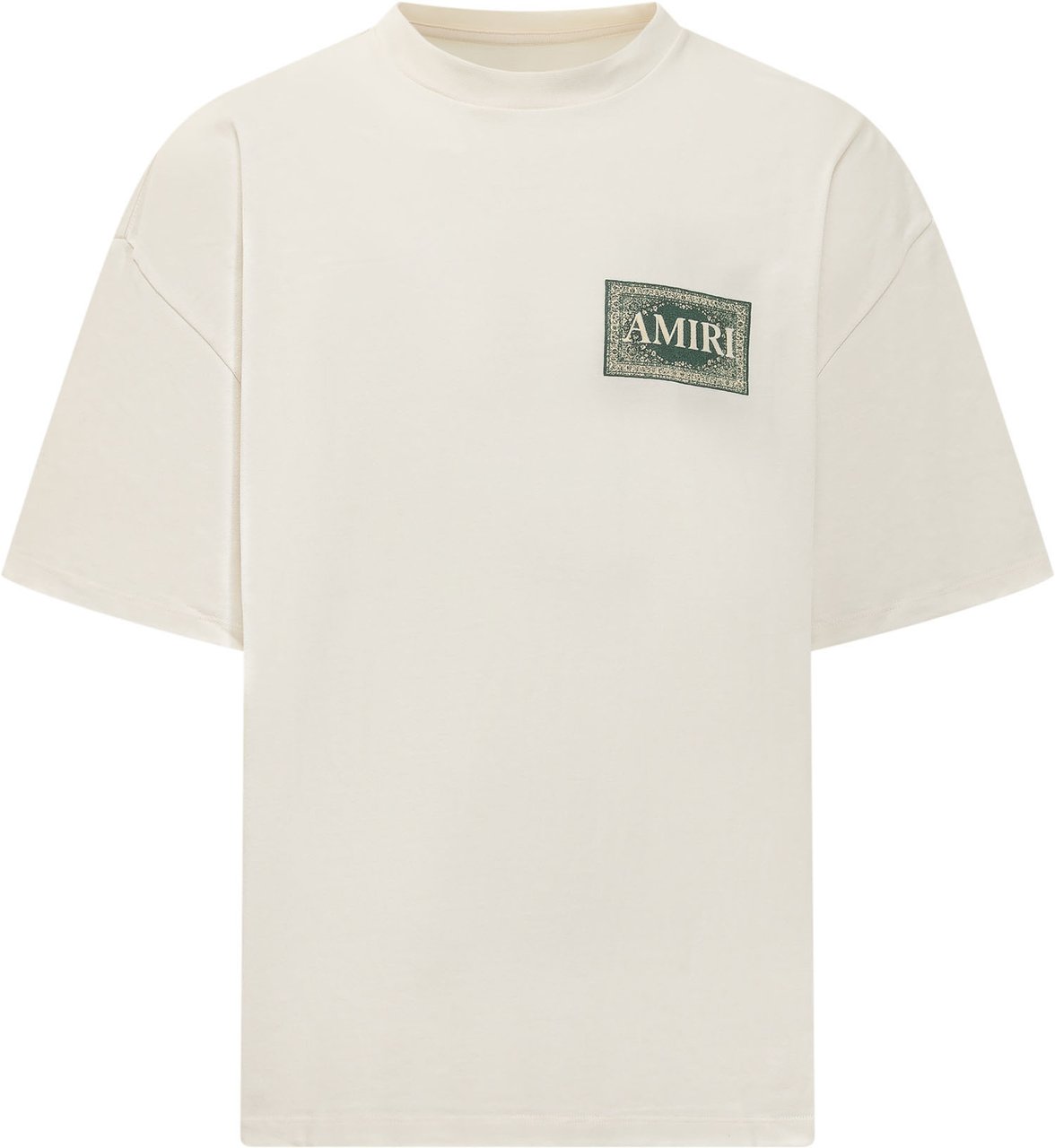 Amiri T-shirt Bandana con Girocollo e Stampa Logo Wit