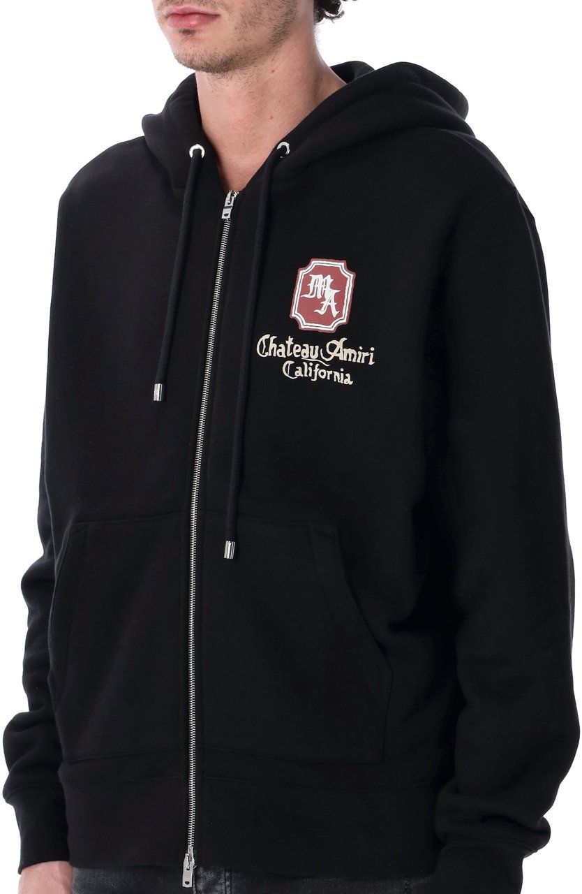 Amiri Ma Chateau Zip Hoodie Nero Zwart