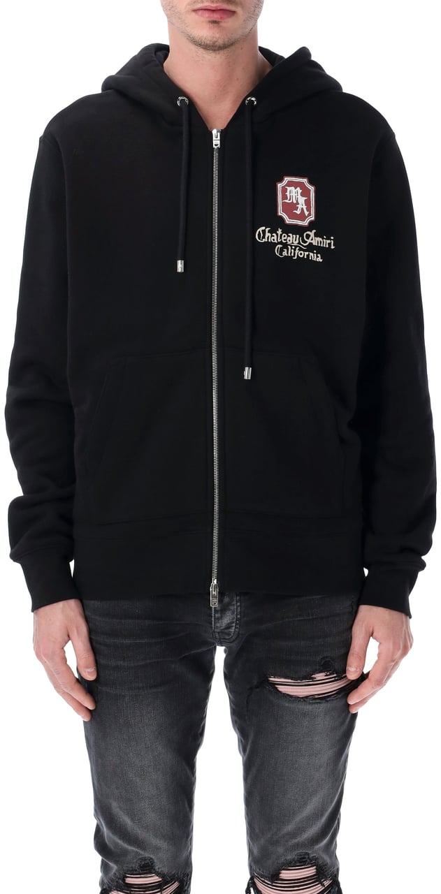 Amiri Ma Chateau Zip Hoodie Nero Zwart