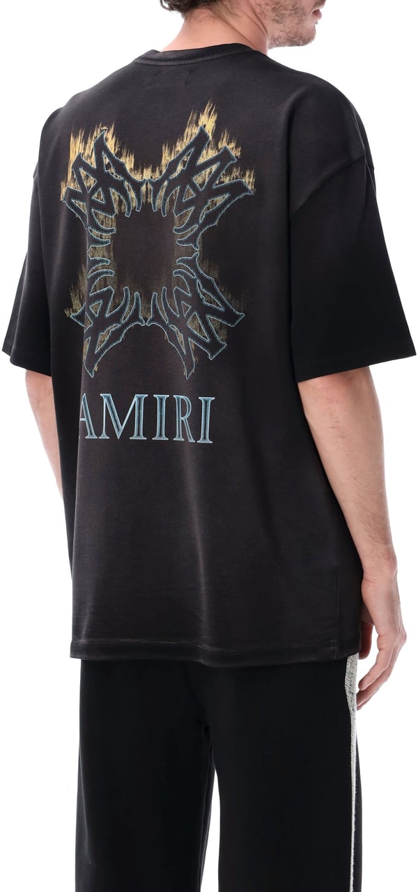 Amiri Ma Flames Tee Nero Donkergrijs