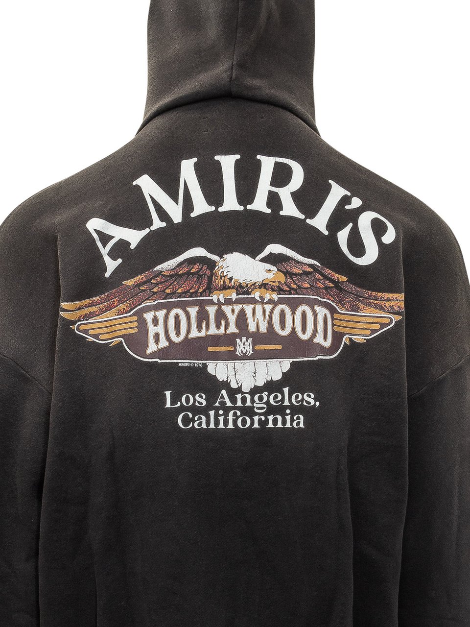 Amiri Felpa Flames con Cappuccio e Tasche a Marsupio Donkergrijs