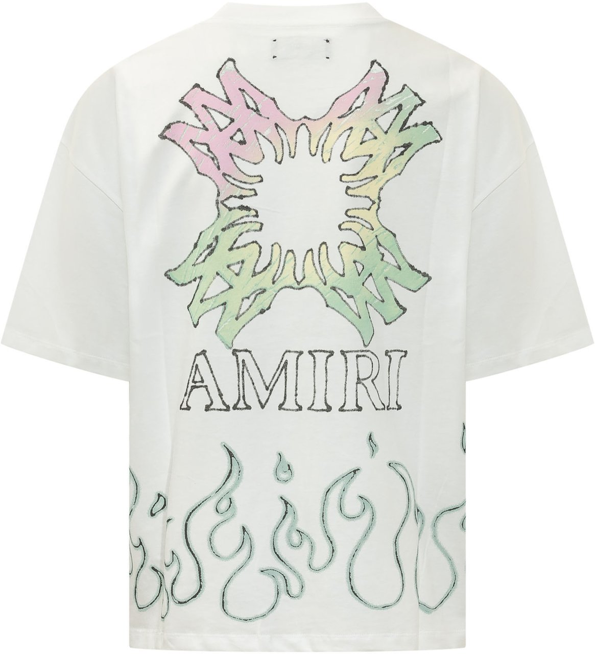 Amiri T-shirt Oversize con Ricamo Grafico Wit
