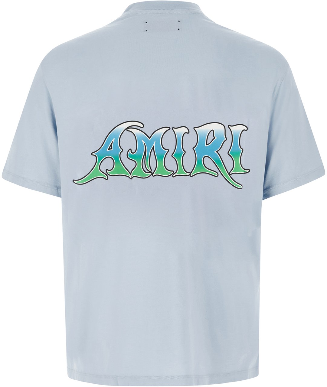 Amiri Powder blue cotton t-shirt Blauw