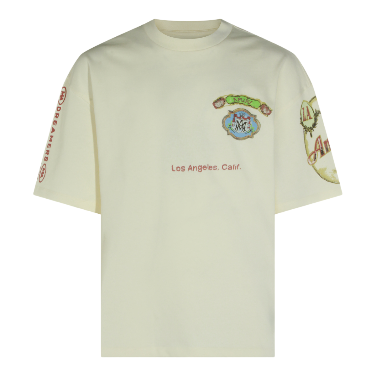 Amiri Vintage-Style Graphic Print T-Shirt with Relaxed Fit Grijs