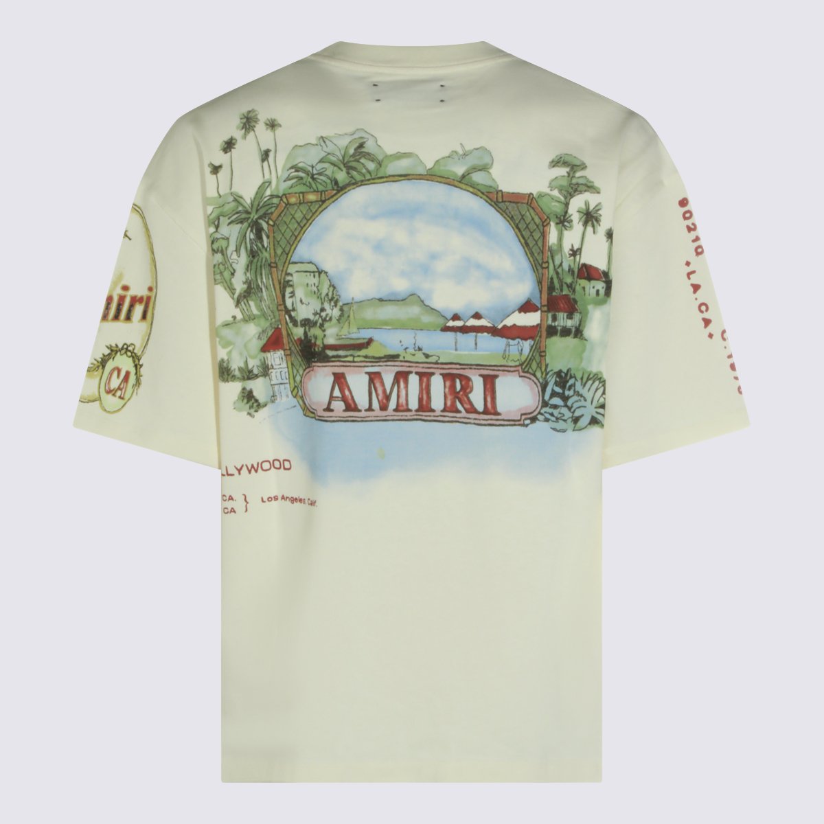 Amiri Vintage-Style Graphic Print T-Shirt with Relaxed Fit Grijs
