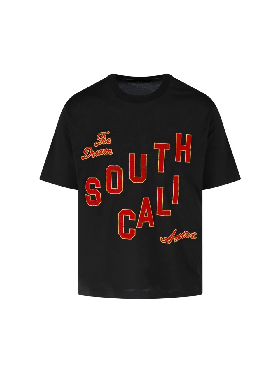Amiri Black South Cali Cotton T-Shirt Zwart