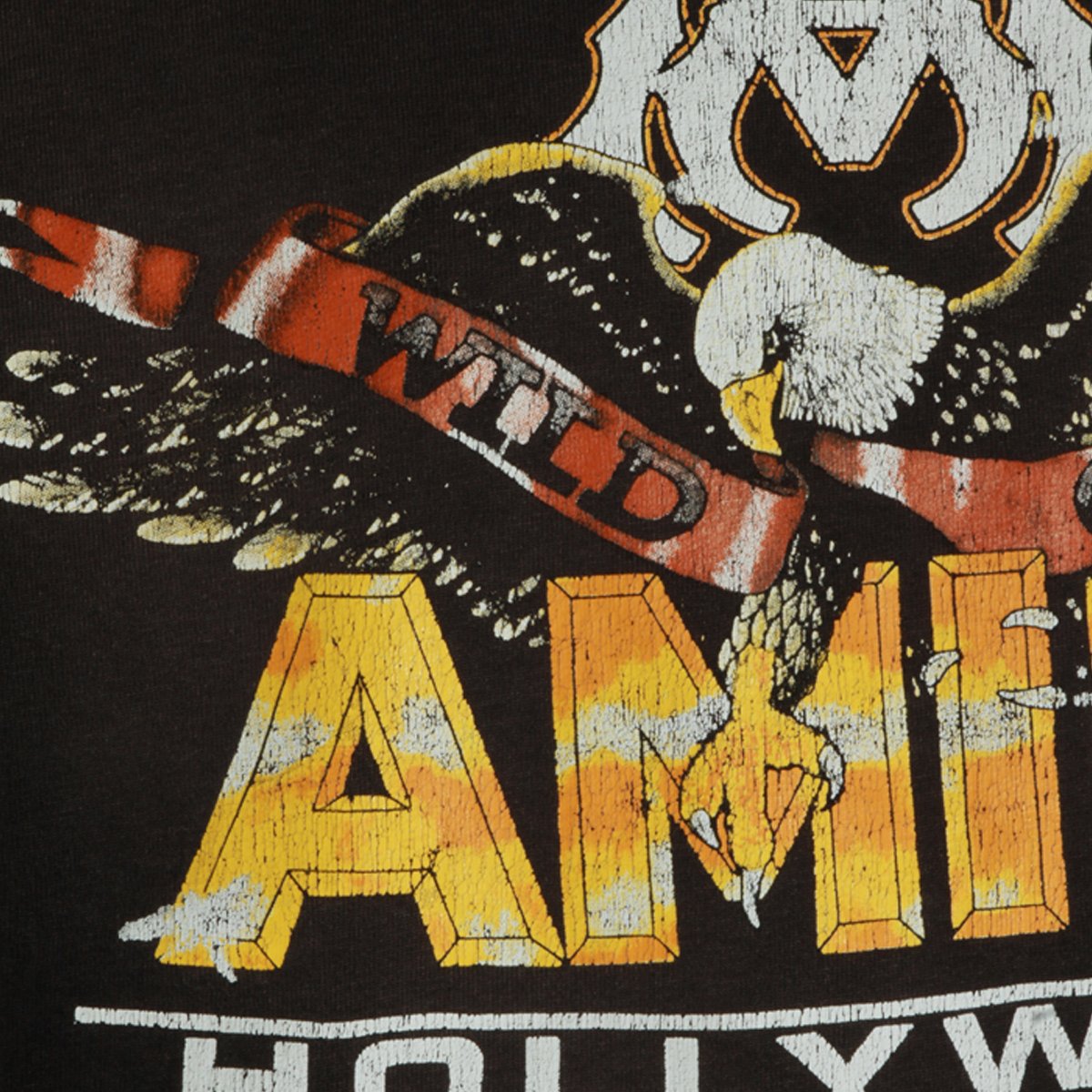 Amiri Oversized Black Graphic Print T-Shirt with Eagle Design Zwart