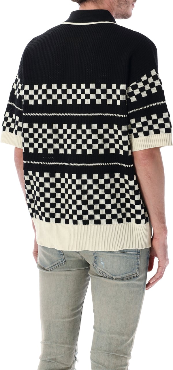 Amiri Bowling Knit Shirt Nero Zwart