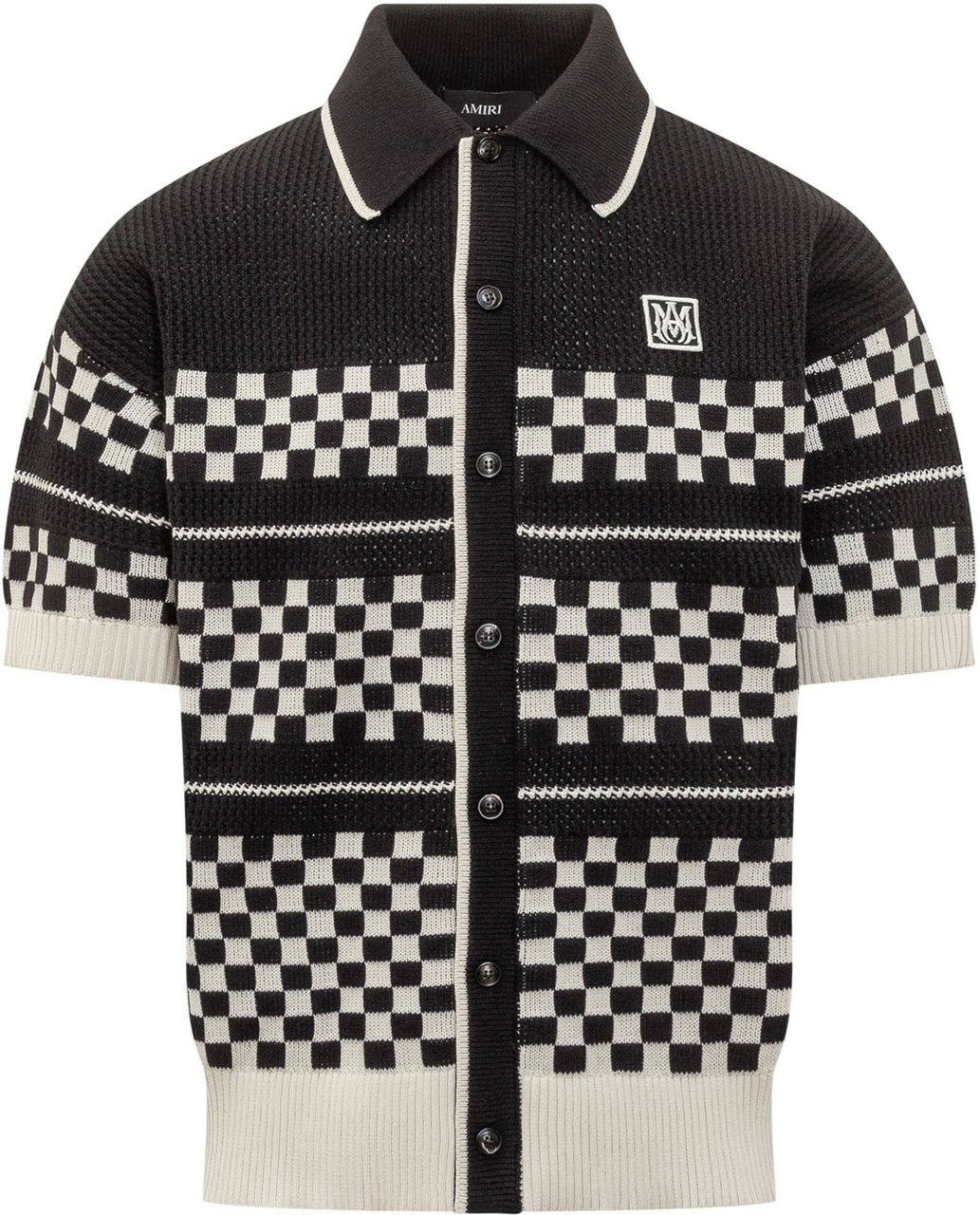 Amiri Polo In Maglia A Maniche Corte Zwart