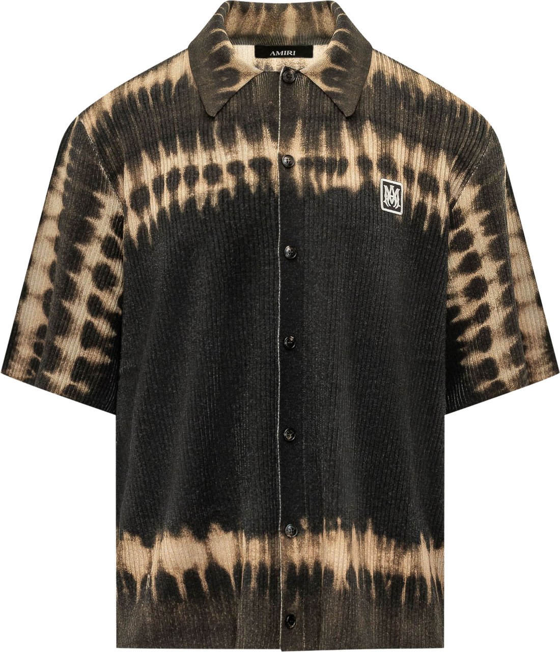 Amiri Camicia Tie Dye con Patch Logo Zwart