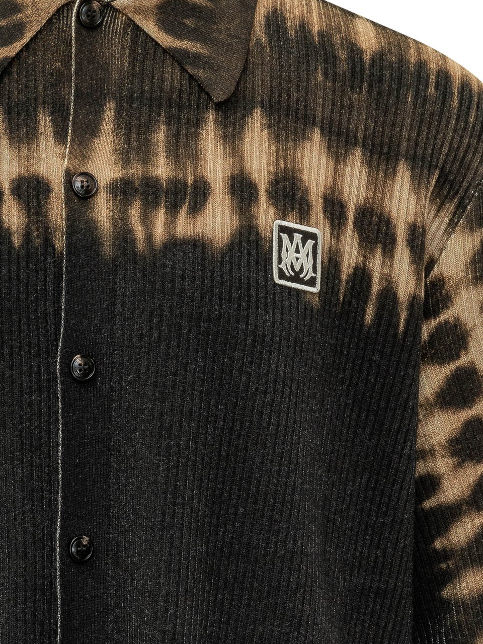 Amiri Camicia Tie Dye con Patch Logo Zwart