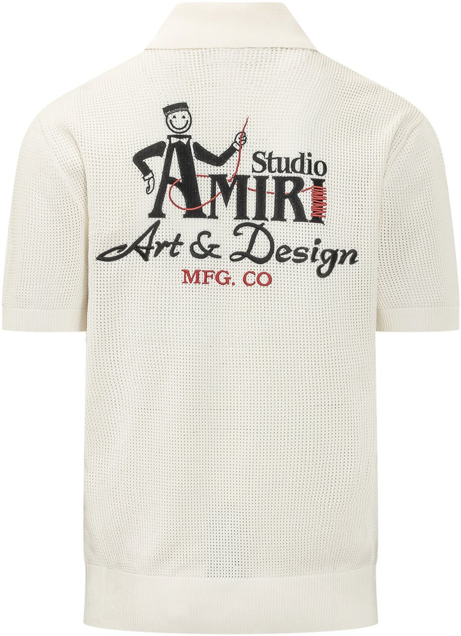 Amiri Camicia in Maglia Mesh Studio Wit