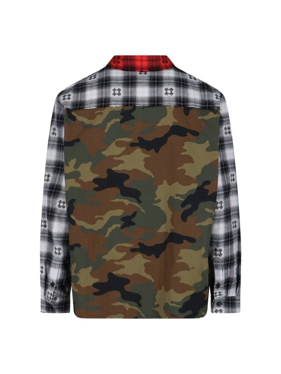 Amiri Button-Down Shirt With Structured Collar In Vibrant Red Divers