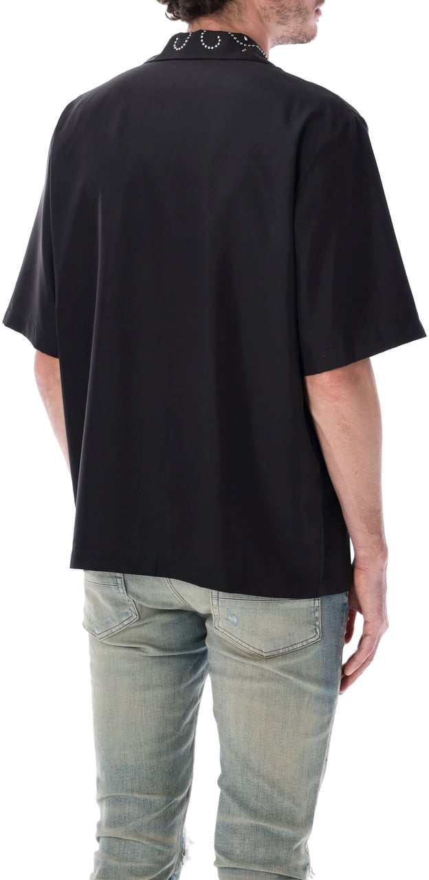 Amiri Stud Camp Shirt Nero Zwart