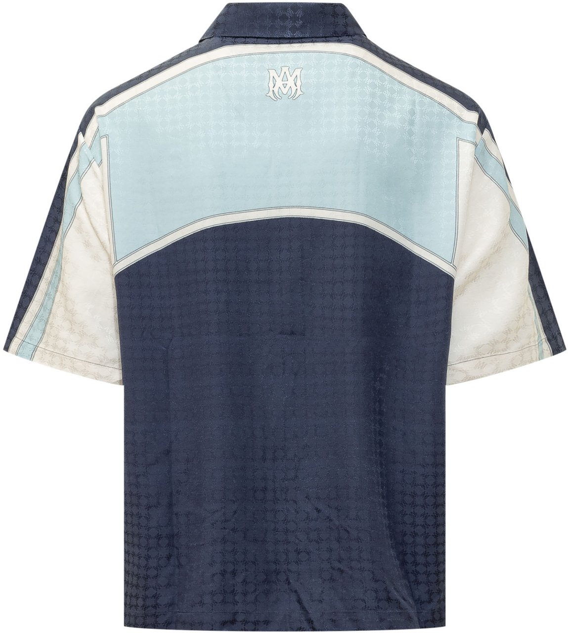 Amiri Camicia Panel Camp con Colletto e Pannelli a Contrasto Navy