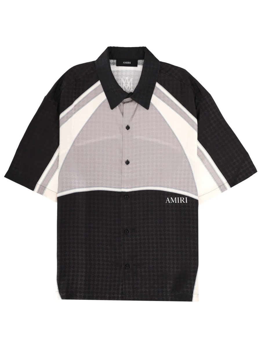 Amiri Ma Quad Panel Short-Sleeve Shirt Zwart