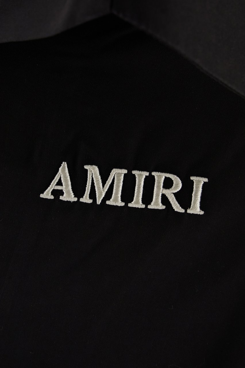 Amiri Black stretch polyester blend shirt Zwart