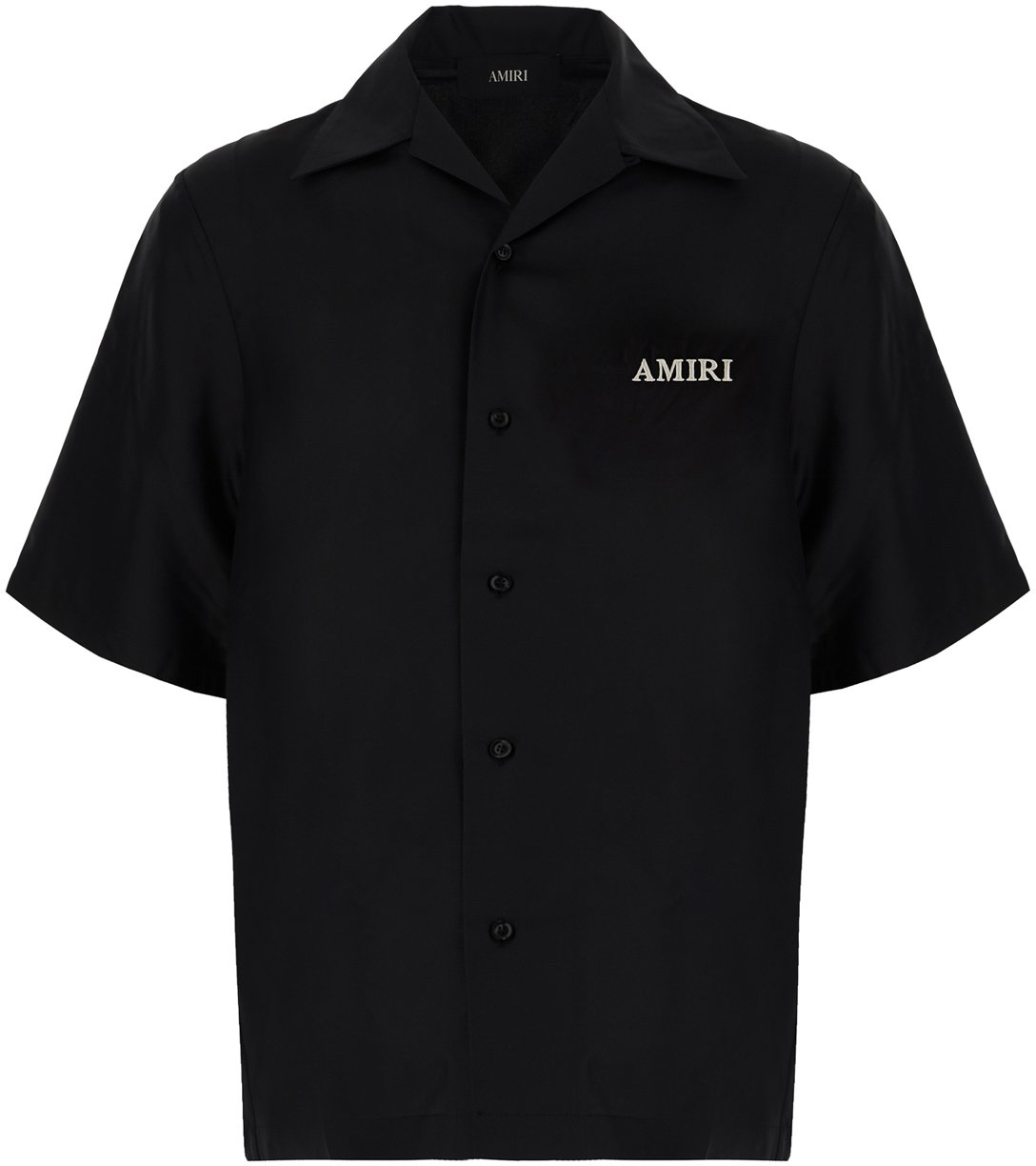 Amiri Black stretch polyester blend shirt Zwart