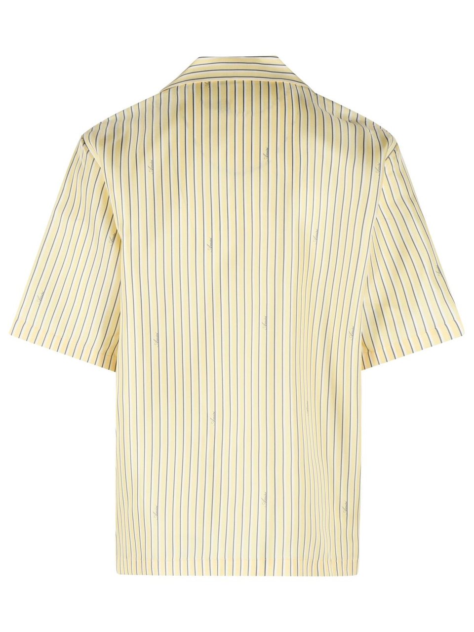 Amiri ' Script Bowling' Yellow Silk Shirt Neutraal
