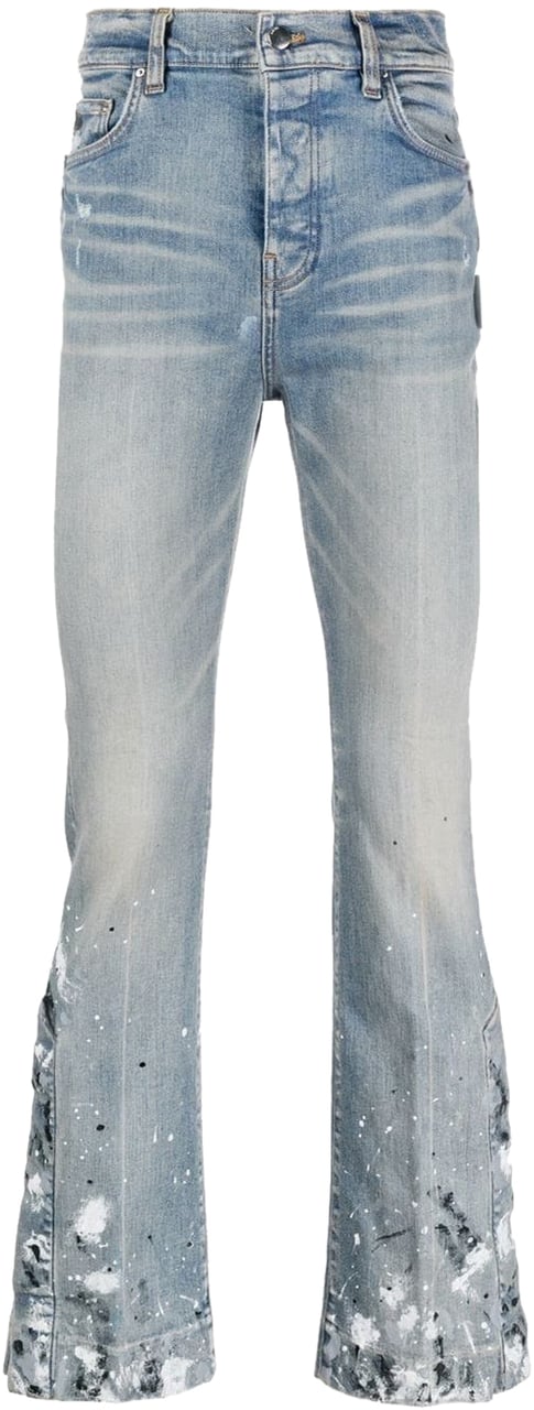 Amiri AMIRI Paint Splatter flare jeans (Clay indigo) Roze