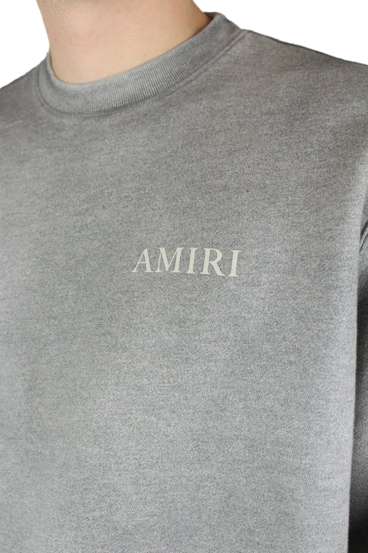 Amiri Amiri Aged Puff Logo Crewneck 'Grijs' Grijs