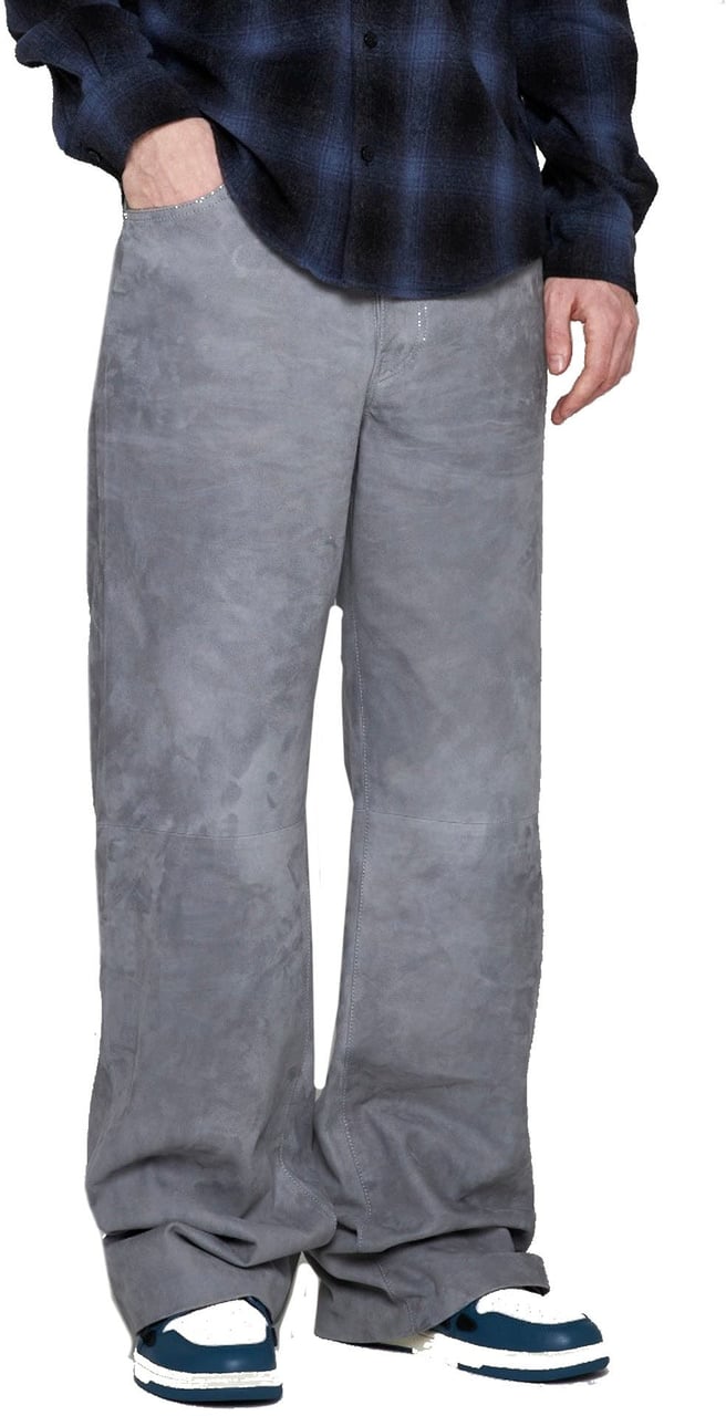 Amiri Amiri Leather Pants Grijs