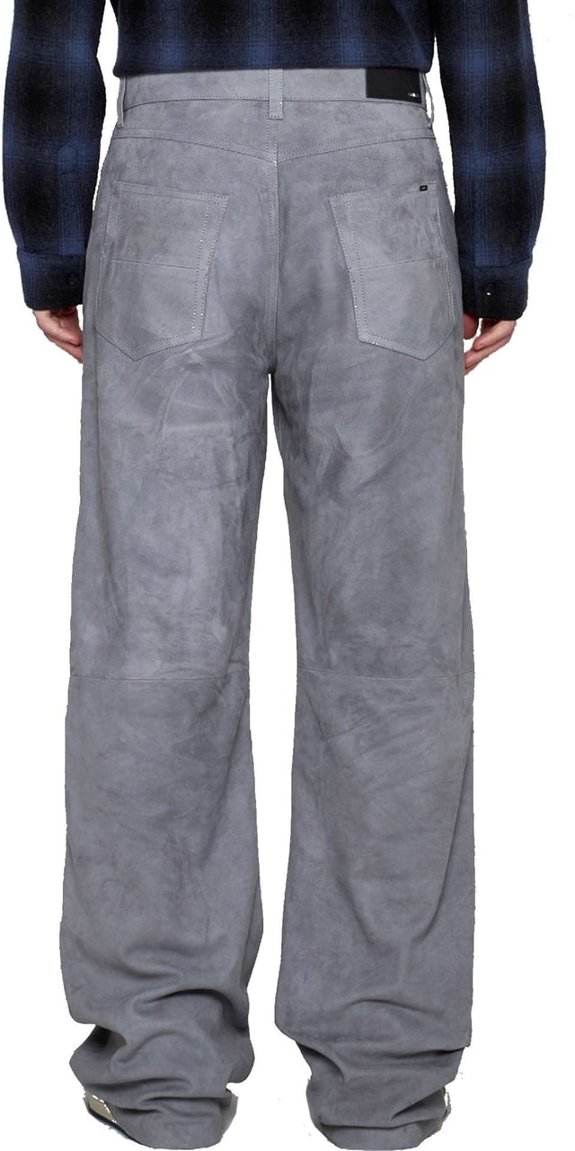 Amiri Amiri Leather Pants Grijs