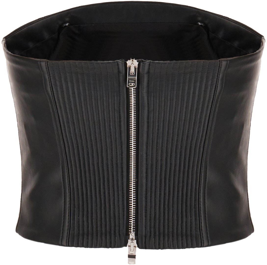 Amiri Amiri Black synthetic leather top Zwart