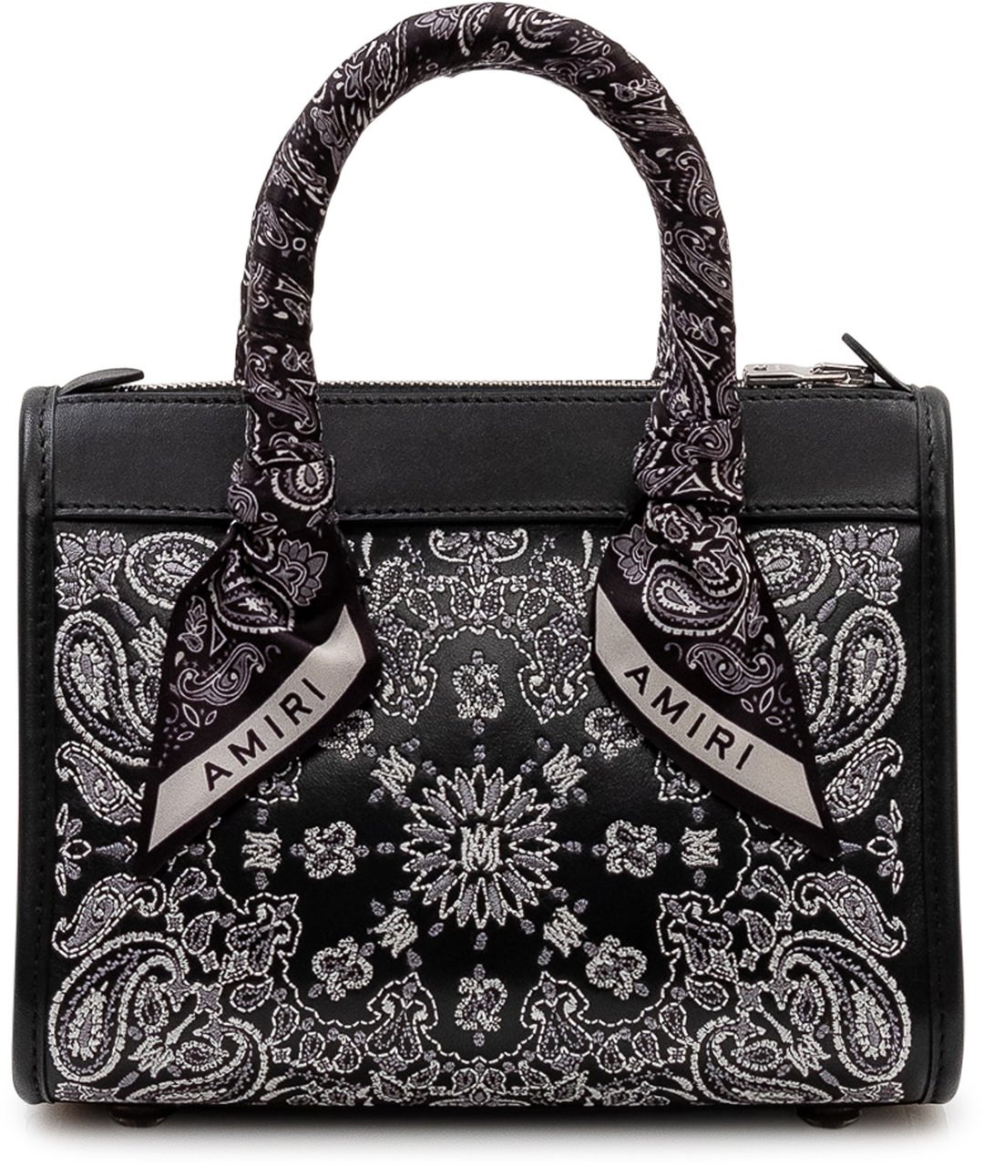 Amiri Mini Borsa Micro Triangle con Motivo Bandana Zwart