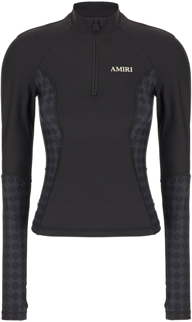 Amiri Amiri Black stretch polyester top Zwart