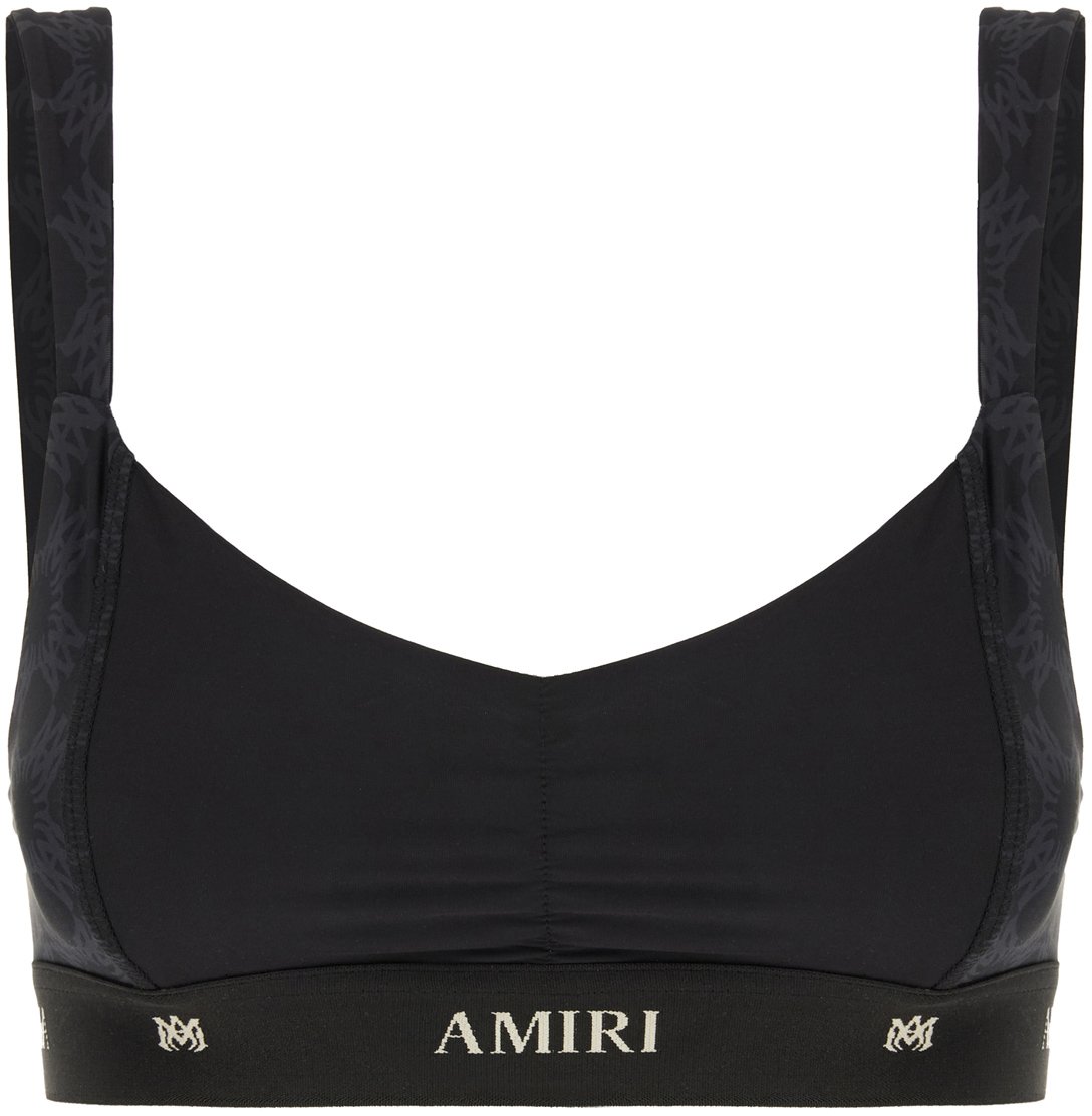 Amiri Amiri Black stretch polyester top Zwart