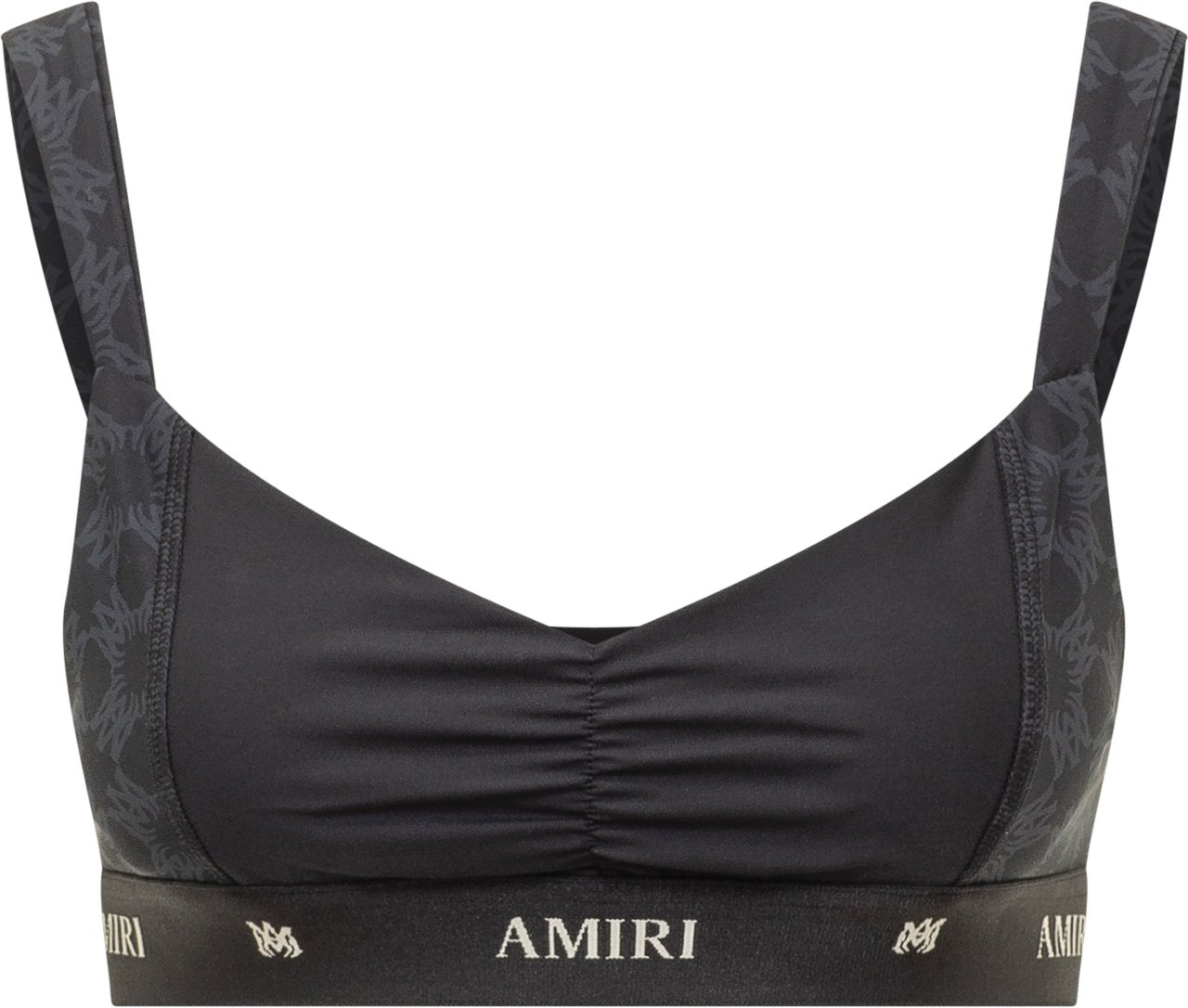 Amiri Amiri Black stretch polyester top Zwart