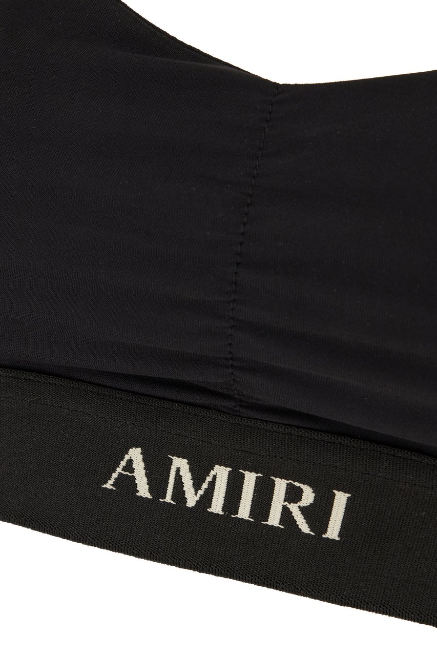 Amiri Amiri Black stretch polyester top Zwart