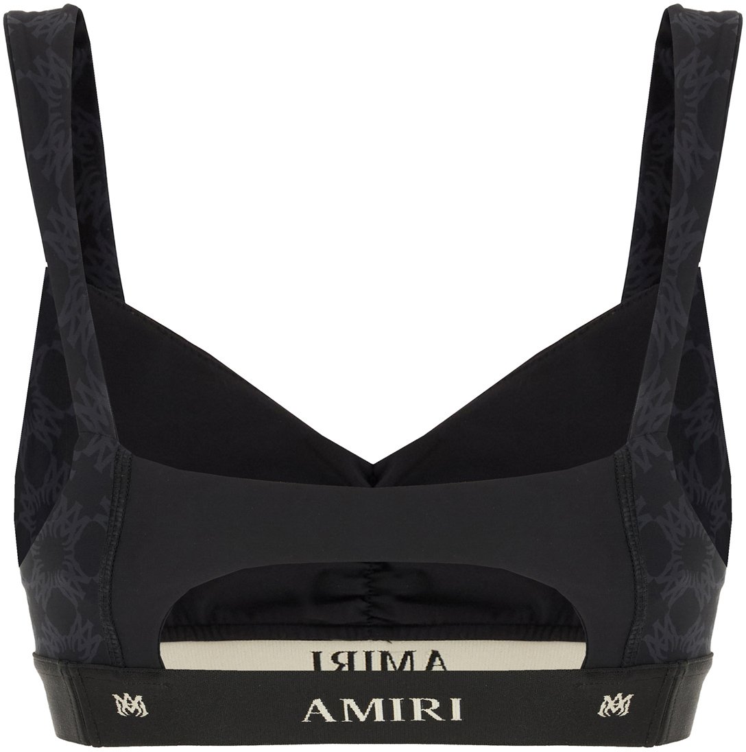 Amiri Amiri Black stretch polyester top Zwart