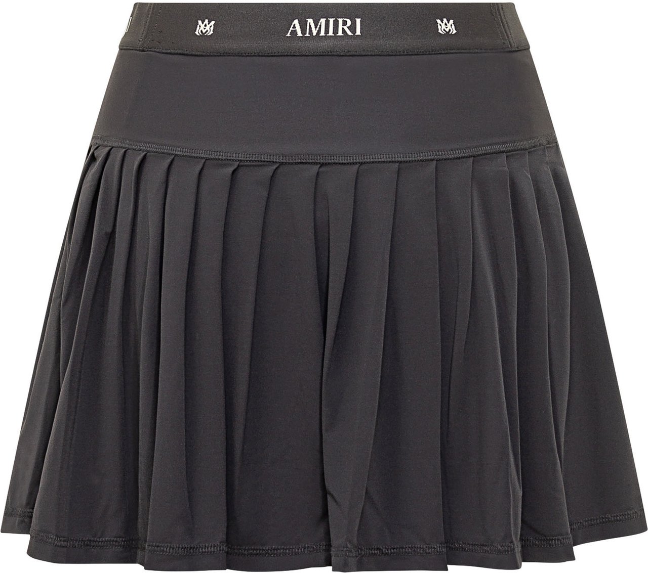 Amiri Gonna Mini Plissettata Zwart