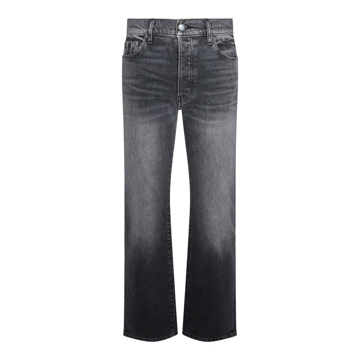 Amiri Grey Cotton Denim Jeans with Classic Five-Pocket Design Grijs