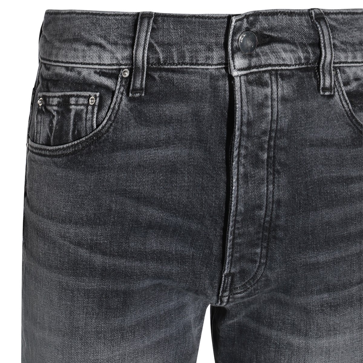 Amiri Grey Cotton Denim Jeans with Classic Five-Pocket Design Grijs