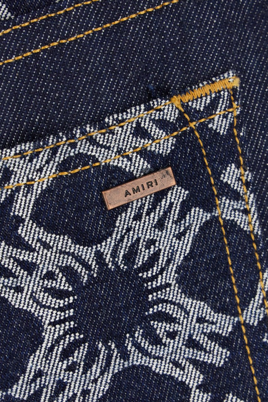 Amiri Amiri Blue denim mini skirt Blauw