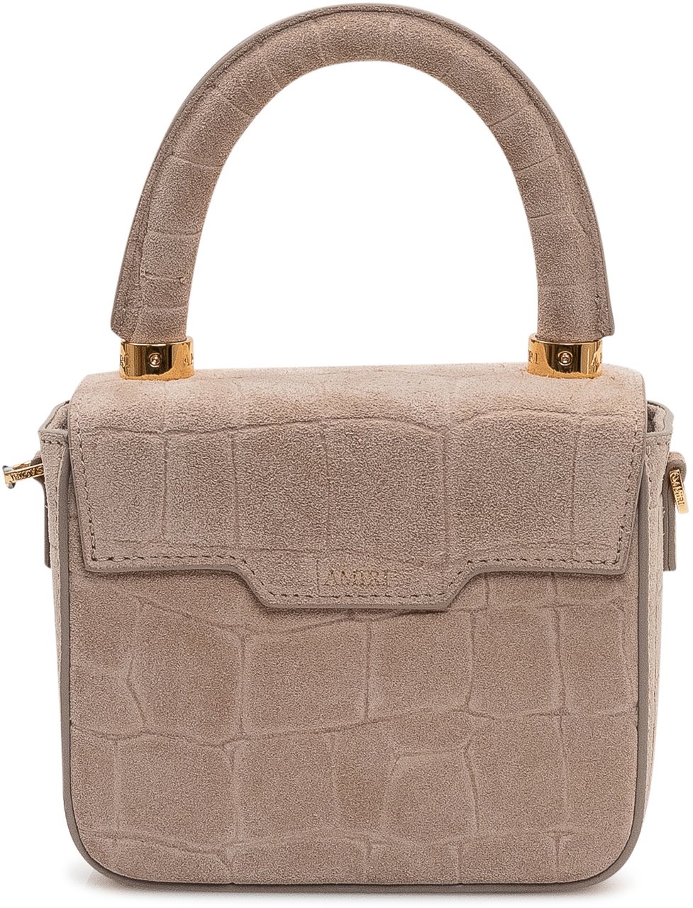Amiri Mini Borsa in Suede con Manico Taupe