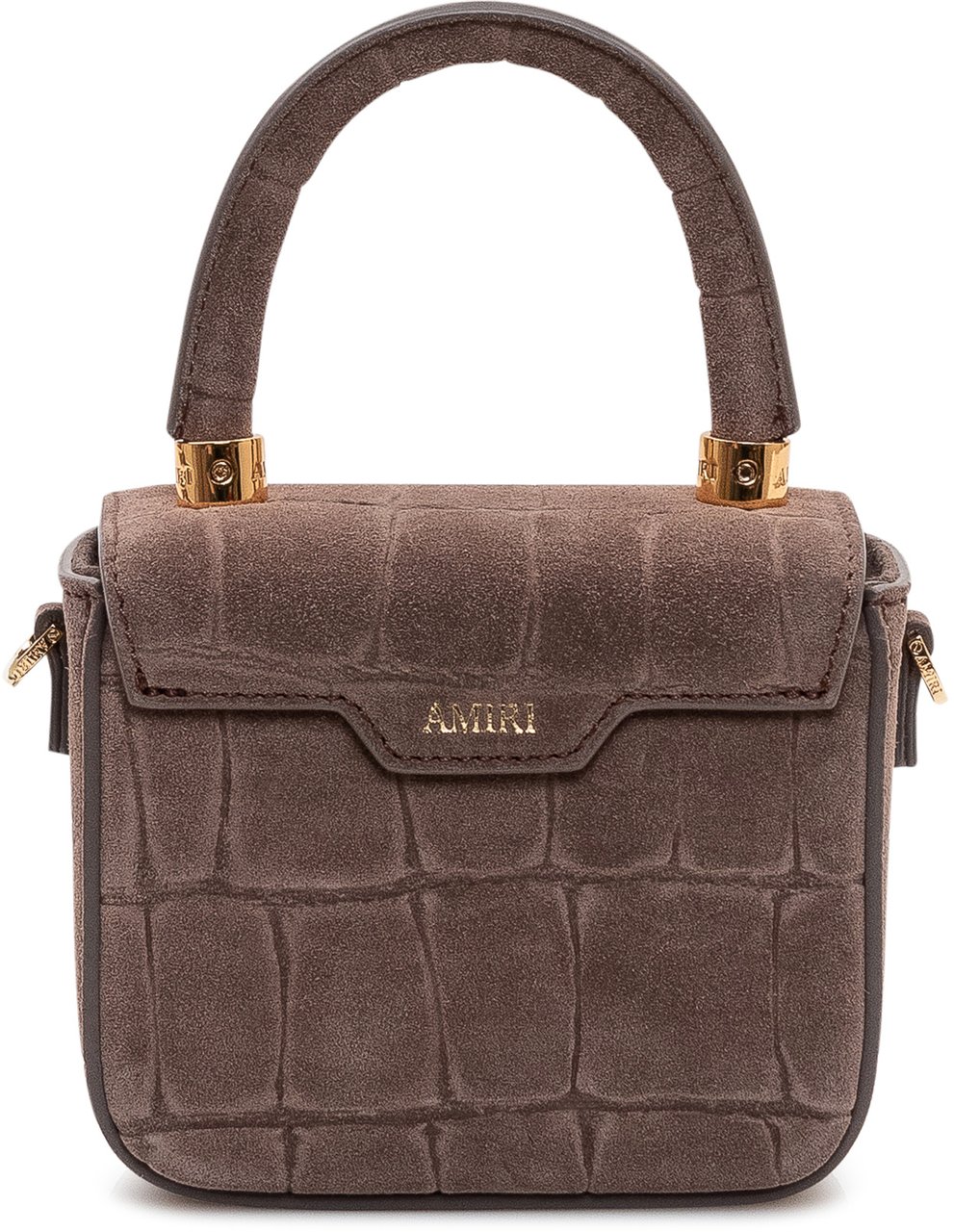 Amiri Borsa Nano in Suede con Manico Taupe