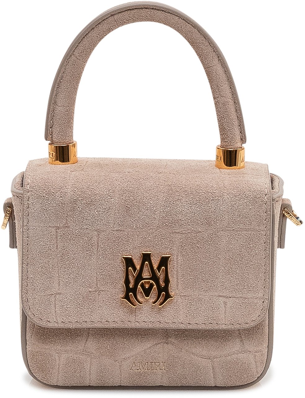 Amiri Borsa Nano in Suede con Manico Taupe