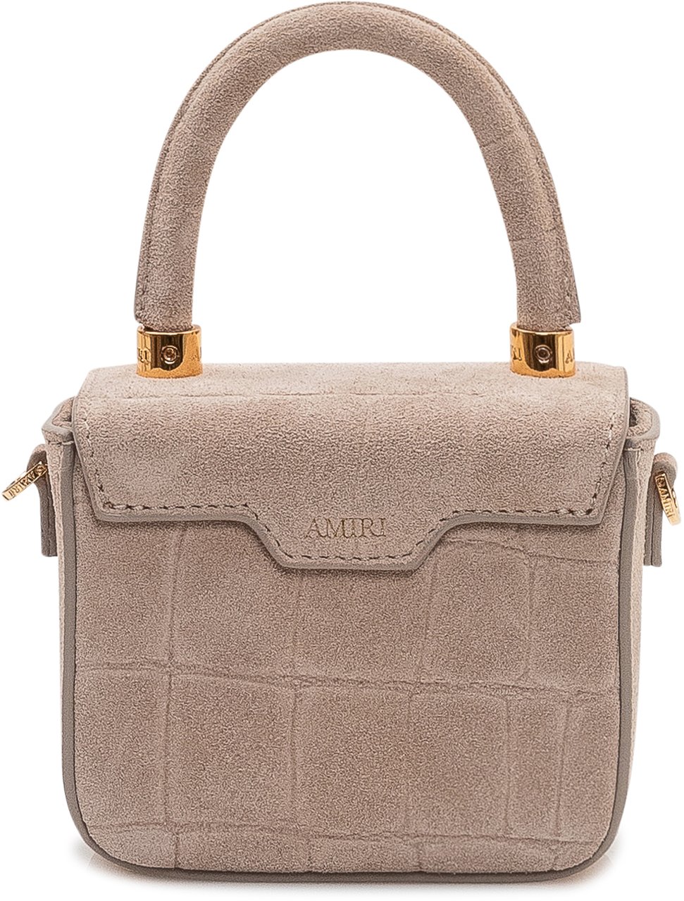 Amiri Borsa Nano in Suede con Manico Taupe
