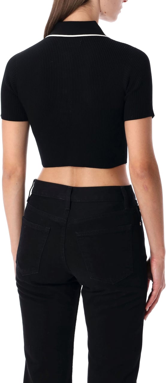 Amiri Ma Polo Knit Rib Nero Zwart