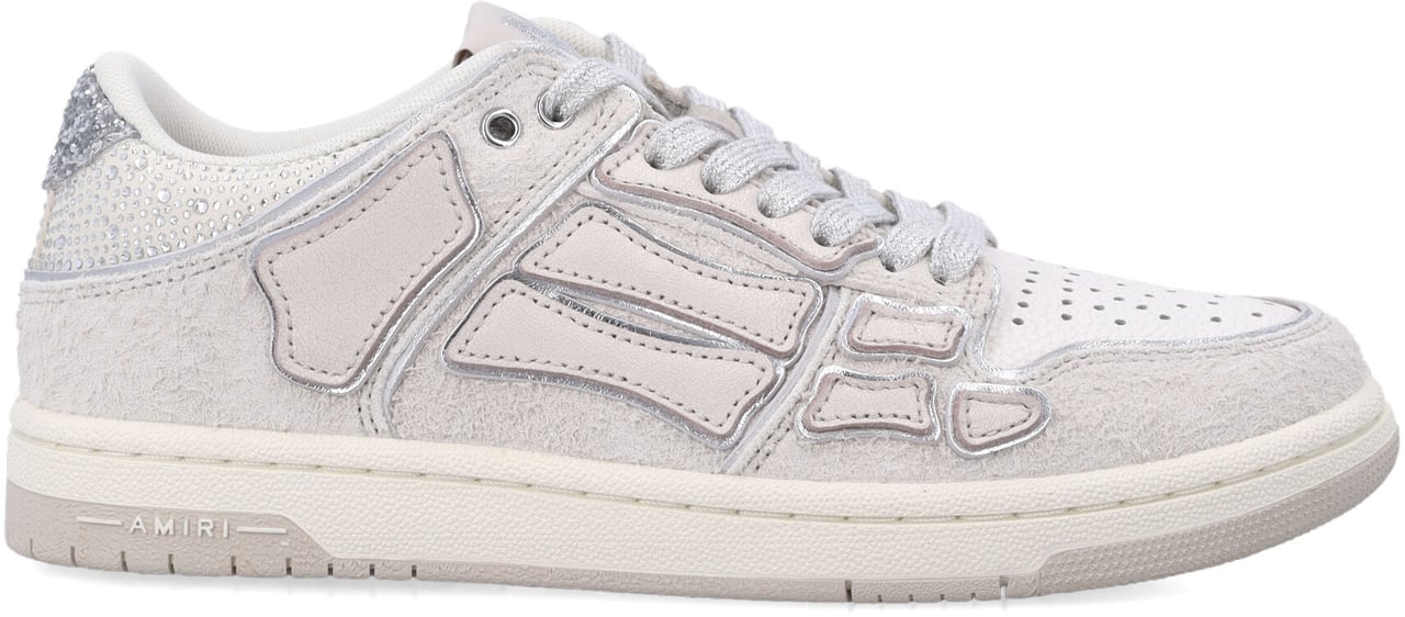 Amiri Glitter Skel Low Top Alabaster Wit